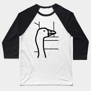 Minimal Goose in the City Portrait Baseball T-Shirt